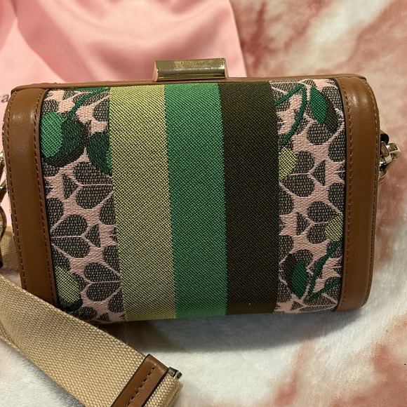 Kate Spade Flower Jacquard Bijou Cherry Crossbody Trunk Bag Brand New w Dustbag - Picture 8 of 16